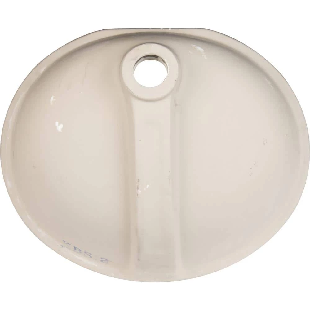 MSI Undermount Porcelain Ceramic Bathroom Sink in White Oval 5 MSI Undermount Porcelain Ceramic Bathroom Sink in White Oval - Image 3