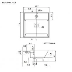 Nameeks Teorema Drop-in Bathroom Sink in White -Bathroom Sinks Sales white nameeks drop in bathroom sinks scarabeo 5108 one hole 4f 1000