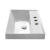 Nameeks Teorema Drop-in Bathroom Sink in Whitewith 3 Faucet Holes -Bathroom Sinks Sales white nameeks drop in bathroom sinks scarabeo 5108 three hole 64 1000