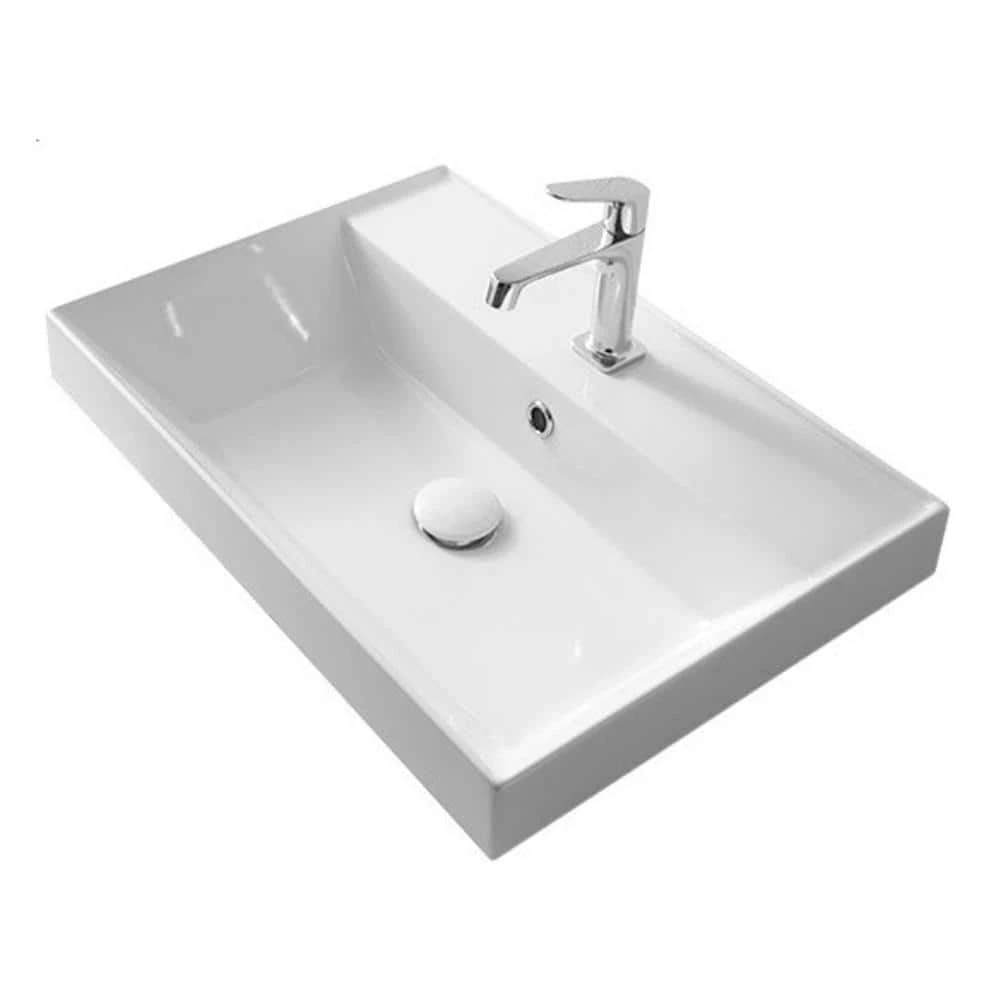 Nameeks Teorema Drop-in Bathroom Sink in White 3 Nameeks Teorema Drop-in Bathroom Sink in White