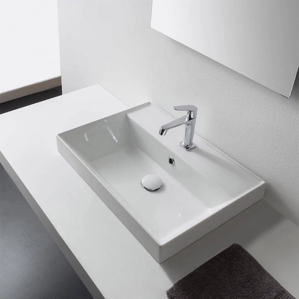 Nameeks Teorema Drop-in Bathroom Sink in White 4 Nameeks Teorema Drop-in Bathroom Sink in White - Image 2