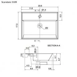 Nameeks Teorema Drop-in Bathroom Sink in White with 3 Faucet Holes -Bathroom Sinks Sales white nameeks drop in bathroom sinks scarabeo 5109 three hole c3 1000