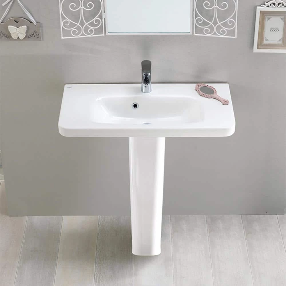 Nameeks Noura Pedestal Sink in White 4 Nameeks Noura Pedestal Sink in White - Image 2