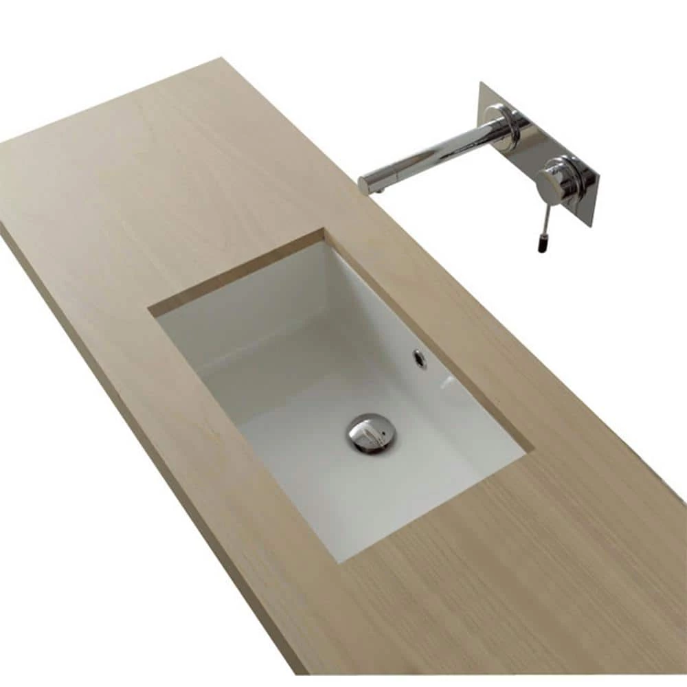 Nameeks Miky Undermount Bathroom Sink in White 3 Nameeks Miky Undermount Bathroom Sink in White