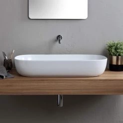 Nameeks Glam Vessel Sink in White 10 Nameeks Glam Vessel Sink in White -Bathroom Sinks Sales white nameeks vessel sinks scarabeo 1803 no hole 1f 1000