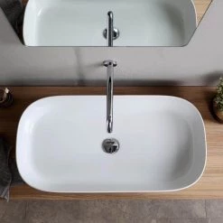 Nameeks Glam Vessel Sink in White 9 Nameeks Glam Vessel Sink in White -Bathroom Sinks Sales white nameeks vessel sinks scarabeo 1803 no hole 4f 1000