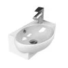 Nameeks Mini Vessel Sink in White 2 Nameeks Mini Vessel Sink in White -Bathroom Sinks Sales white nameeks wall mount sinks cerastyle 001300 u one hole 64 1000