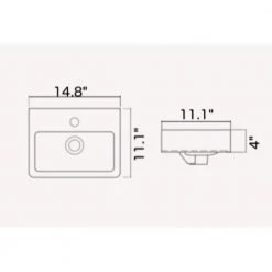 Nameeks Mini Wall Mounted Bathroom Sink in White 11 Nameeks Mini Wall Mounted Bathroom Sink in White -Bathroom Sinks Sales white nameeks wall mount sinks cerastyle 001400 u one hole 44 1000