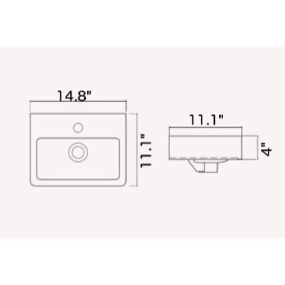 Nameeks Mini Wall Mounted Bathroom Sink in White 7 Nameeks Mini Wall Mounted Bathroom Sink in White - Image 5