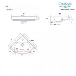Nameeks Arda Wall Mounted Bathroom Sink in White 7 Nameeks Arda Wall Mounted Bathroom Sink in White -Bathroom Sinks Sales white nameeks wall mount sinks cerastyle 001900 u one hole 4f 1000