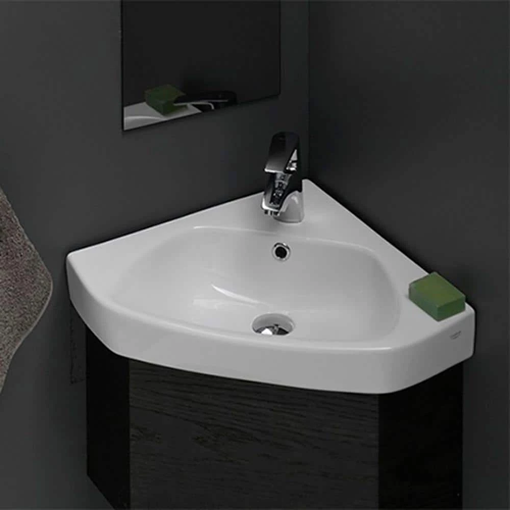 Nameeks Arda Wall Mounted Bathroom Sink in White 4 Nameeks Arda Wall Mounted Bathroom Sink in White - Image 2