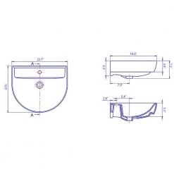 Nameeks Bella Wall Mounted Bathroom Sink in White -Bathroom Sinks Sales white nameeks wall mount sinks cerastyle 007800 u one hole 4f 1000