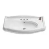 Nameeks Traditional Wall Mounted Vessel Bathroom Sink in White with 3 Faucet Holes 2 Nameeks Traditional Wall Mounted Vessel Bathroom Sink in White with 3 Faucet Holes -Bathroom Sinks Sales white nameeks wall mount sinks cerastyle 030400 u three hole 64 1000