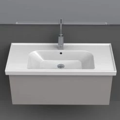 Nameeks Frame Wall Mounted Bathroom Sink in White -Bathroom Sinks Sales white nameeks wall mount sinks cerastyle 031200 u one hole 4f 1000