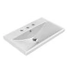 Nameeks Elite Wall Mounted Bathroom Sink in White -Bathroom Sinks Sales white nameeks wall mount sinks cerastyle 032100 u three hole 64 1000