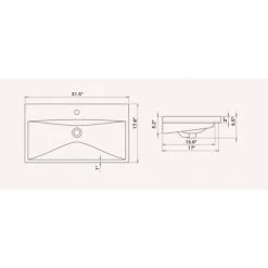 Nameeks Elite Wall Mounted Bathroom Sink in White -Bathroom Sinks Sales white nameeks wall mount sinks cerastyle 032200 u one hole 1f 1000