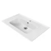 Nameeks Blue Rectangular Wall Mounted Bathroom Sink in White