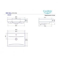 Nameeks Mona Wall Mounted Bathroom Sink in White -Bathroom Sinks Sales white nameeks wall mount sinks cerastyle 064200 u one hole 1f 1000
