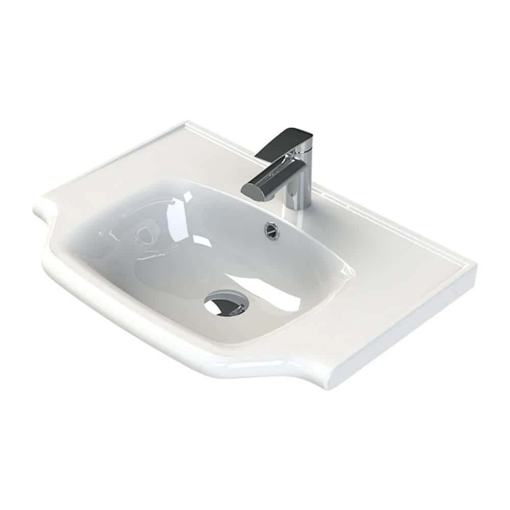 Nameeks Yeni Klasik Wall Mounted Bathroom Sink in White 3 Nameeks Yeni Klasik Wall Mounted Bathroom Sink in White