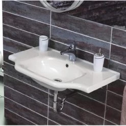 Nameeks Yeni Klasik Wall Mounted Bathroom Sink in White 6 Nameeks Yeni Klasik Wall Mounted Bathroom Sink in White -Bathroom Sinks Sales white nameeks wall mount sinks cerastyle 081000 u one hole c3 1000