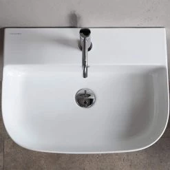 Nameeks Glam Wall Mounted Bathroom Sink in White -Bathroom Sinks Sales white nameeks wall mount sinks scarabeo 1811 one hole 1f 1000