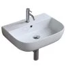 Nameeks Glam Wall Mounted Bathroom Sink in White