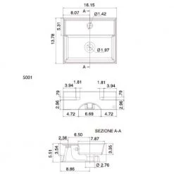 Nameeks Teorema Wall Mounted Bathroom Sink in White -Bathroom Sinks Sales white nameeks wall mount sinks scarabeo 5001 one hole 4f 1000