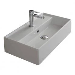 Nameeks Teorema Wall Mounted Bathroom Sink in White