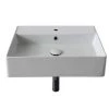 Nameeks Teorema Wall Mounted Bathroom Sink in White -Bathroom Sinks Sales white nameeks wall mount sinks scarabeo 5111 one hole 64 1000