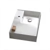 Nameeks Teorema Wall Mounted Bathroom Sink in White -Bathroom Sinks Sales white nameeks wall mount sinks scarabeo 5117 one hole 64 1000