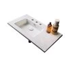 Nameeks Etra Wall Mounted Vessel Bathroom Sink in White with 3 Faucet Holes 1 Nameeks Etra Wall Mounted Vessel Bathroom Sink in White with 3 Faucet Holes -Bathroom Sinks Sales white nameeks wall mount sinks scarabeo 5211 three hole 64 1000