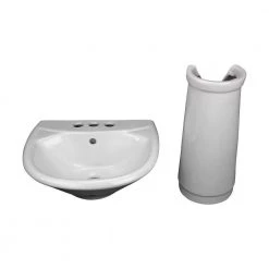 RENOVATORS SUPPLY MANUFACTURING Lil Tykes 20-3/4 in. Height Child Pedestal Combo Bathroom Sink in White with Overflow -Bathroom Sinks Sales white pedestal sinks 11869 4f 1000