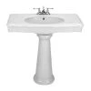 RENOVATORS SUPPLY MANUFACTURING Darbyshire 34-1/2 in. Pedestal Combo Bathroom Sink in White -Bathroom Sinks Sales white pedestal sinks 12786 64 1000