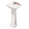 RENOVATORS SUPPLY MANUFACTURING Cloakroom 19 in. Pedestal Combo Bathroom Sink in White with Overflow 2 RENOVATORS SUPPLY MANUFACTURING Cloakroom 19 in. Pedestal Combo Bathroom Sink in White with Overflow -Bathroom Sinks Sales white pedestal sinks 19355 64 1000