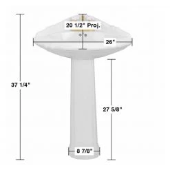 RENOVATORS SUPPLY MANUFACTURING Sheffield 26 in. Corner Pedestal Combo Bathroom Sink in White with Overflow -Bathroom Sinks Sales white pedestal sinks 20106 4f 1000