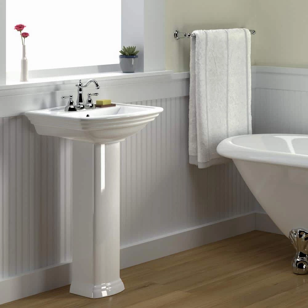 Unbranded Washington 550 22 in. Pedestal Combo Bathroom Sink in White 9 Unbranded Washington 550 22 in. Pedestal Combo Bathroom Sink in White - Image 7