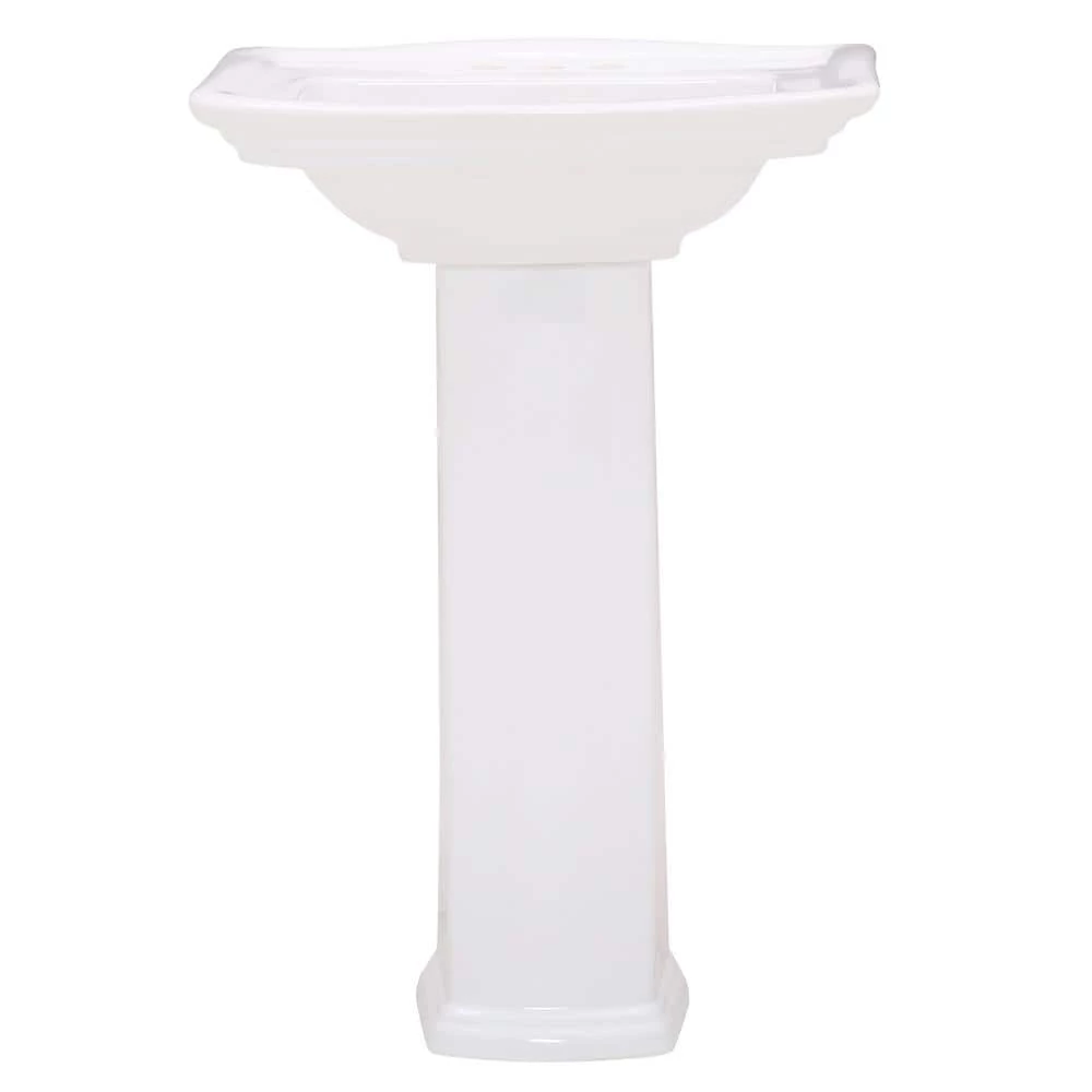 Unbranded Washington 550 22 in. Pedestal Combo Bathroom Sink in White 5 Unbranded Washington 550 22 in. Pedestal Combo Bathroom Sink in White - Image 3