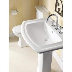 Unbranded Washington 550 22 in. Pedestal Combo Bathroom Sink in White 14 Unbranded Washington 550 22 in. Pedestal Combo Bathroom Sink in White -Bathroom Sinks Sales white pedestal sinks 3 394wh 4f 1000