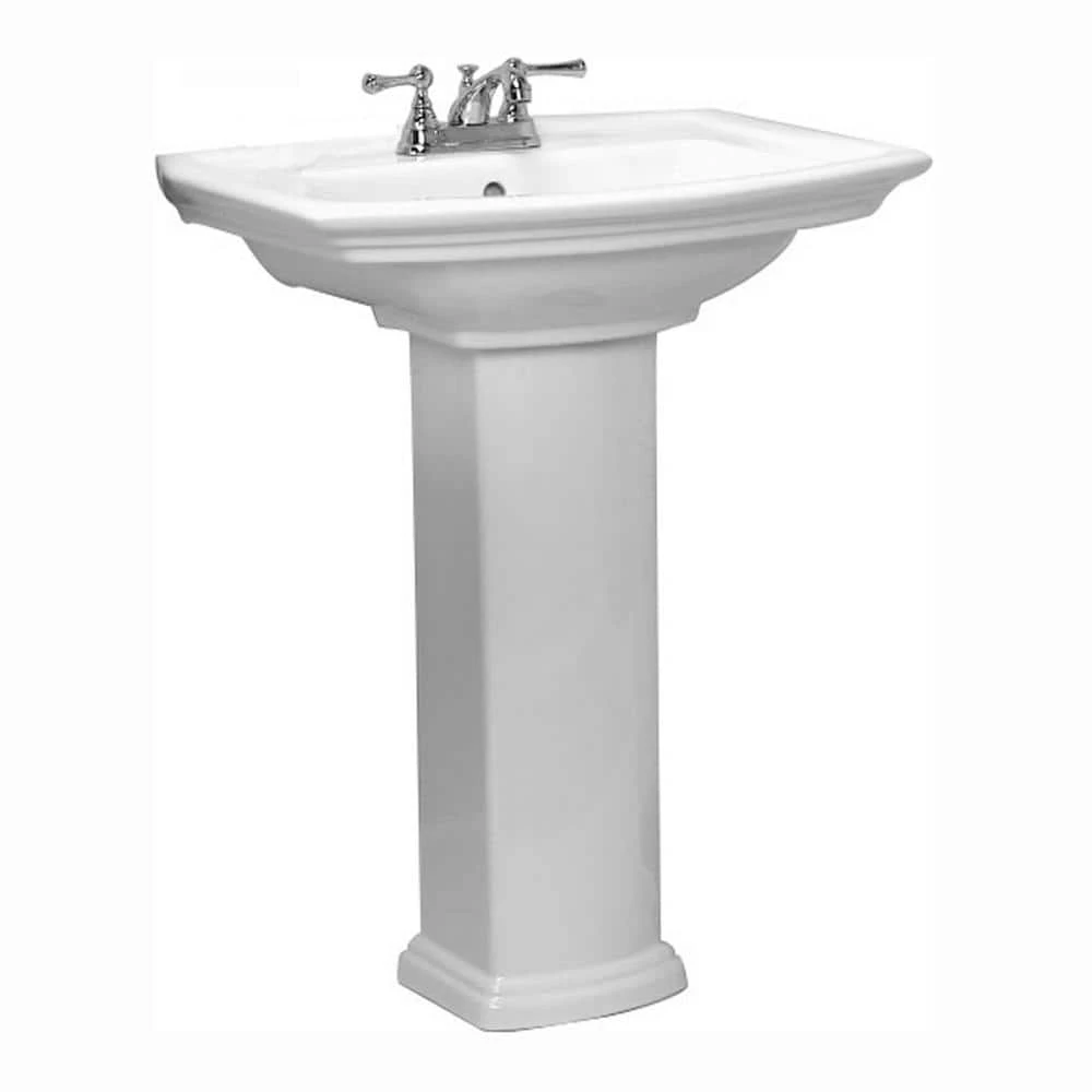 Unbranded Washington 550 22 in. Pedestal Combo Bathroom Sink in White 7 Unbranded Washington 550 22 in. Pedestal Combo Bathroom Sink in White - Image 5
