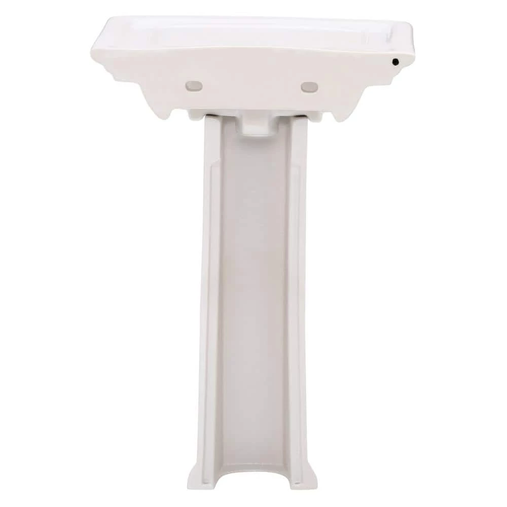 Unbranded Washington 550 22 in. Pedestal Combo Bathroom Sink in White 4 Unbranded Washington 550 22 in. Pedestal Combo Bathroom Sink in White - Image 2