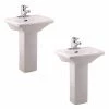 RENOVATORS SUPPLY MANUFACTURING Children's 21.5 in. H Pedestal Sinks Porcelain in White (Set of 2) -Bathroom Sinks Sales white pedestal sinks 30686 64 1000