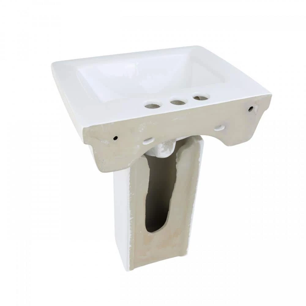 RENOVATORS SUPPLY MANUFACTURING Children's 21.5 in. H Pedestal Sinks Porcelain in White (Set of 2) 7 RENOVATORS SUPPLY MANUFACTURING Children's 21.5 in. H Pedestal Sinks Porcelain in White (Set of 2) - Image 5