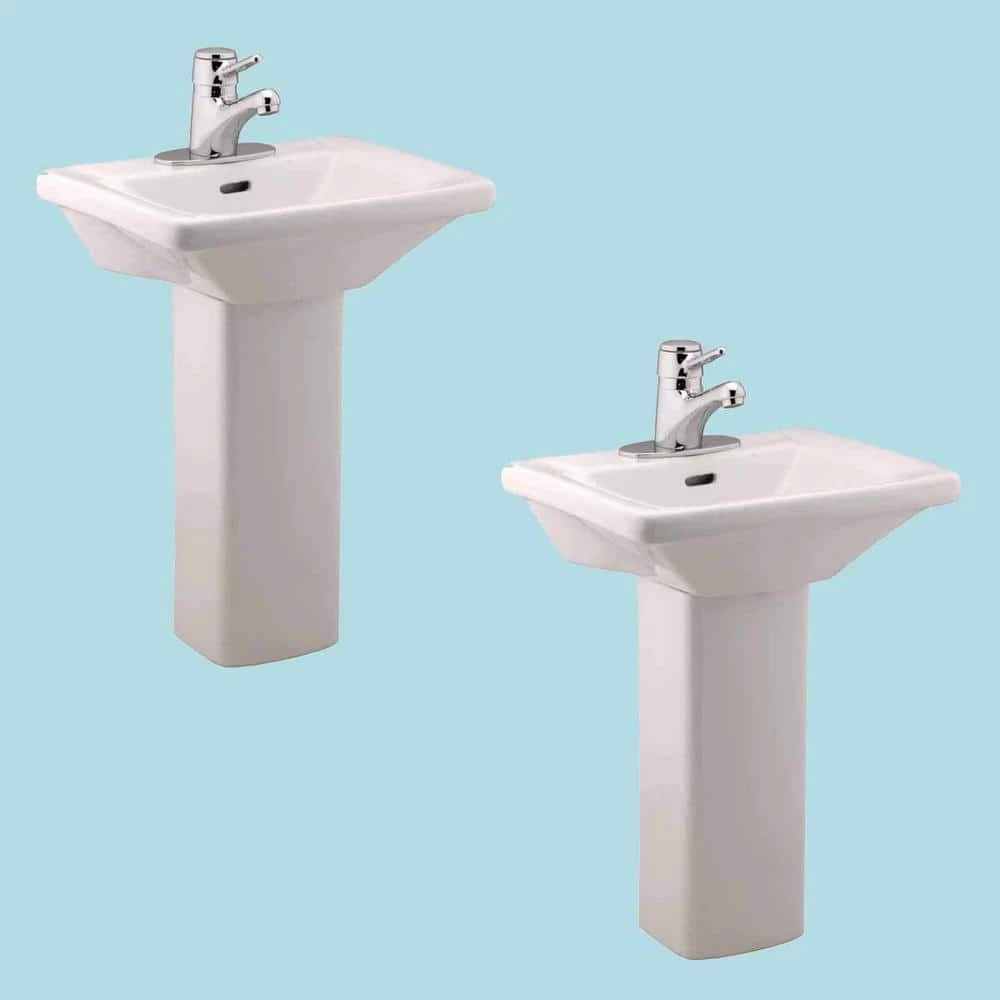 RENOVATORS SUPPLY MANUFACTURING Children's 21.5 in. H Pedestal Sinks Porcelain in White (Set of 2) 8 RENOVATORS SUPPLY MANUFACTURING Children's 21.5 in. H Pedestal Sinks Porcelain in White (Set of 2) - Image 6