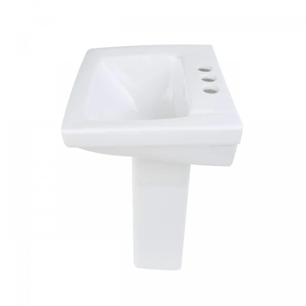 RENOVATORS SUPPLY MANUFACTURING Children's 21.5 in. H Pedestal Sinks Porcelain in White (Set of 2) 4 RENOVATORS SUPPLY MANUFACTURING Children's 21.5 in. H Pedestal Sinks Porcelain in White (Set of 2) - Image 2