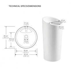 Eridanus 39 in. Tall Round Ceramic Pedestal Sink and Base with Overflow and Pop-Up Drain -Bathroom Sinks Sales white pedestal sinks junxlp 090 new d4 1000