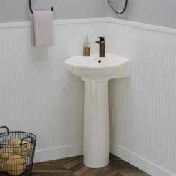 Pegasus Evolution Corner Pedestal Combo Bathroom Sink in White 13 Pegasus Evolution Corner Pedestal Combo Bathroom Sink in White -Bathroom Sinks Sales white pegasus pedestal sinks 3 221wh 31 1000