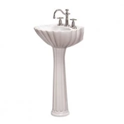Pegasus Bali 19 in. Pedestal Combo Bathroom Sink for 4 in. Centerset in White -Bathroom Sinks Sales white pegasus pedestal sinks 3 584wh c3 1000