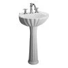 Pegasus Bali 19 in. Pedestal Combo Bathroom Sink for 8 in. Widespread in White -Bathroom Sinks Sales white pegasus pedestal sinks 3 588wh 64 1000