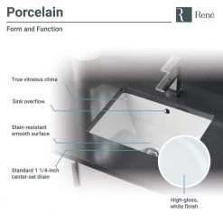 Rene 18.25 in. Undermount Bathroom Sink in White with Pop-Up Drain in Brushed Nickel -Bathroom Sinks Sales white rene undermount bathroom sinks r2 1007 w pud bn 1d 1000