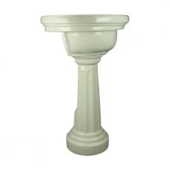 RENOVATORS SUPPLY MANUFACTURING Philadelphia 26 in. Pedestal Sink with Oval-Shaped Vessel China Gloss in Biscuit -Bathroom Sinks Sales white renovators supply manufacturing pedestal sinks 97250 40 1000